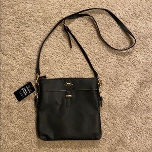 NWT Black & Gold Scout Crossbody Bag/Purse